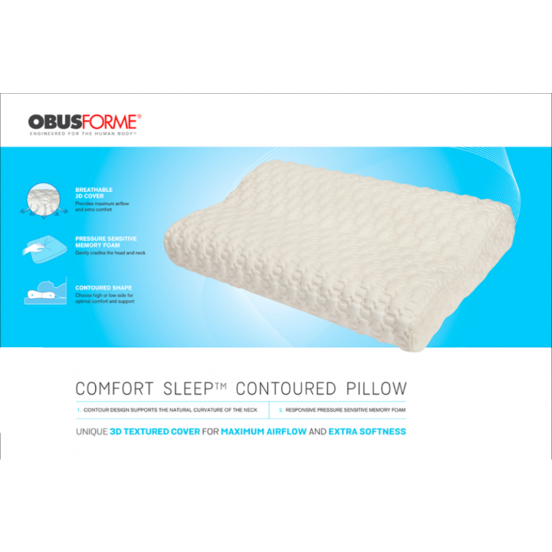 obusforme contoured memory foam pillow