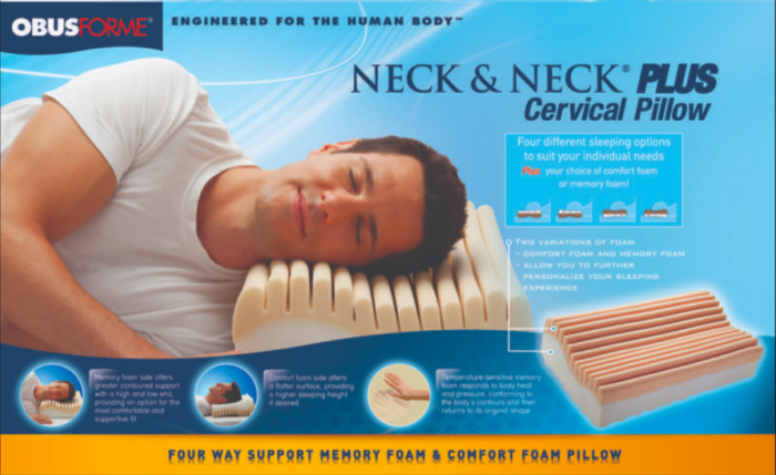 obusforme standard cervical pillow